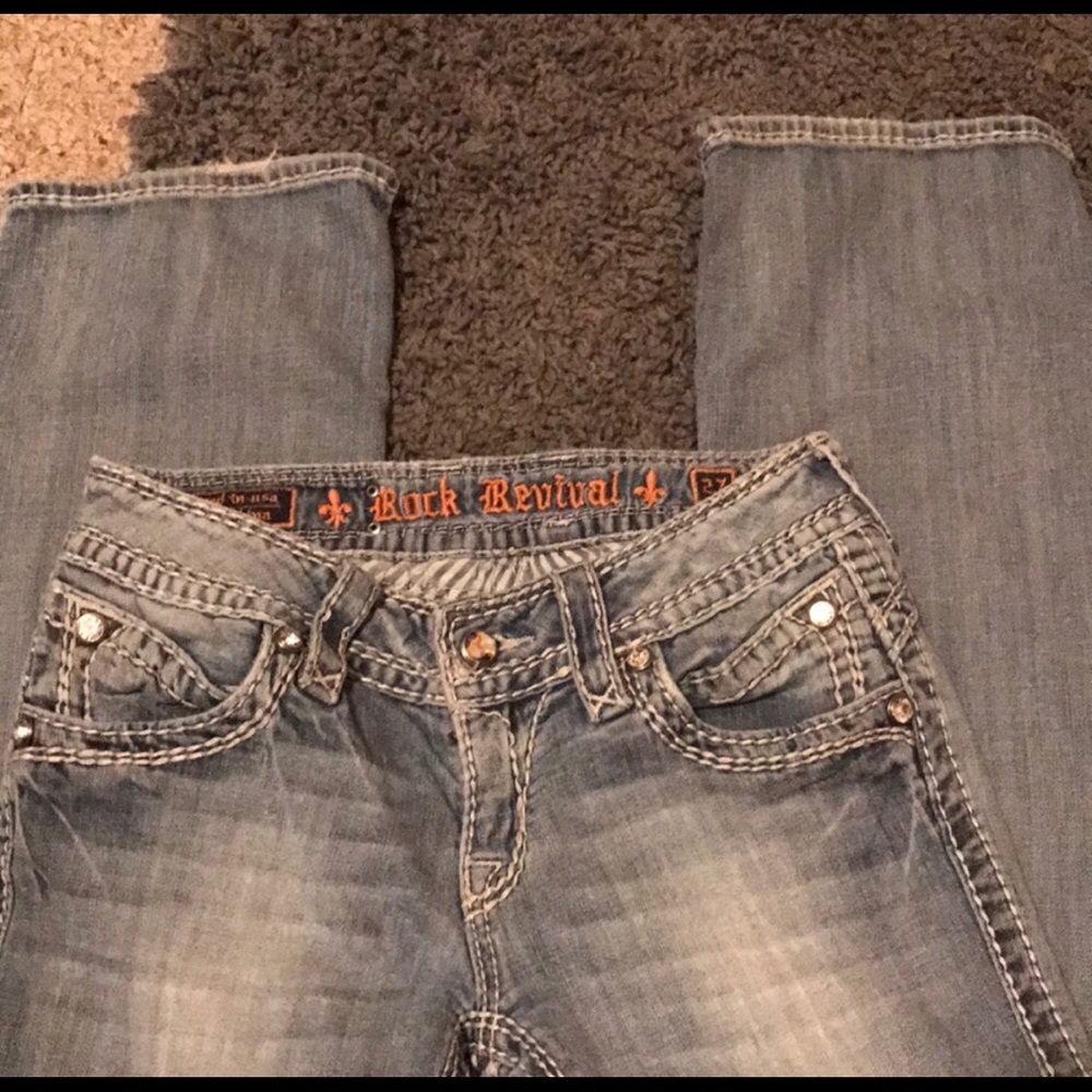 Light rock revival bootcut jeans